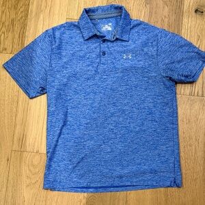 Under Armour Men's Heathered Blue Polo
